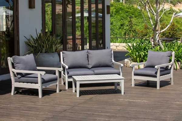 Belgrave greywash outdoor armchair - Image 4