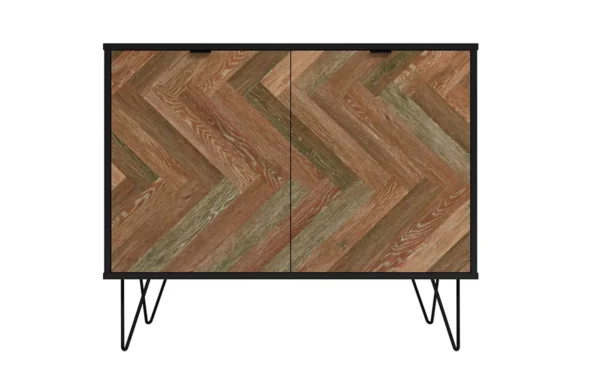 Denver  Oak Parquet Sideboard GREY