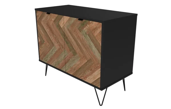 Denver  Oak Parquet Sideboard GREY - Image 2