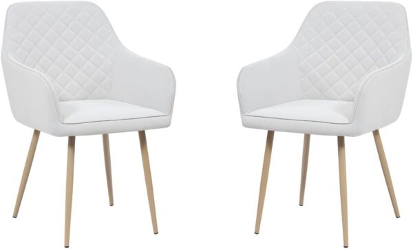 Erika  Cream Leather Look Chair