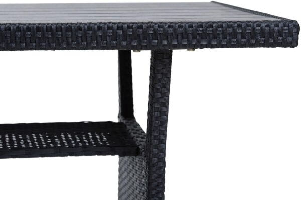 Stockholm Black 6 Seater Rattan Corner Lounge Set - Image 5