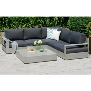 Malibu Eucalyptus Hard Wood Home Furniture Lounge Set - 7 Seater