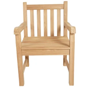 Hazel teak outdoor dining chair