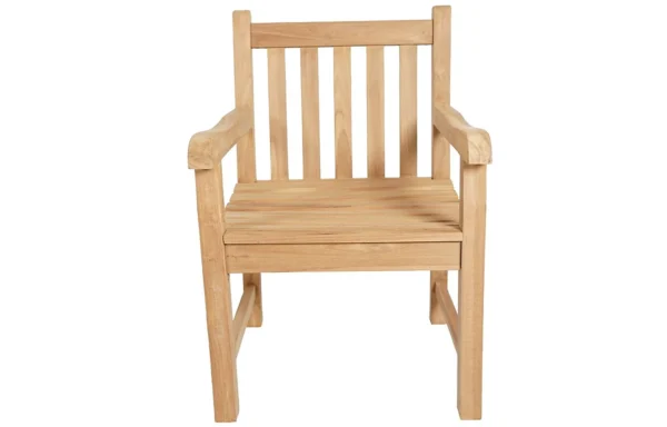 Hazel teak outdoor dining chair
