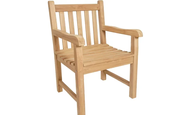 Hazel teak outdoor dining chair - Image 2