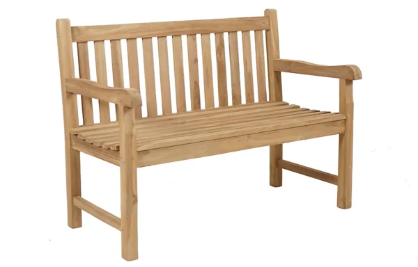 Hazel teak garden bench 2 seats - Image 2