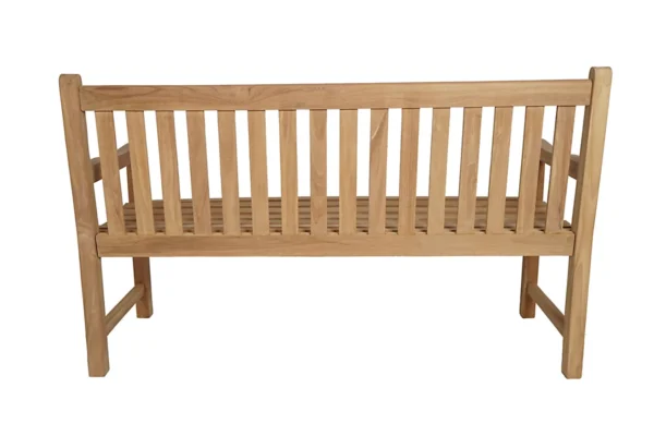 Hazel teak garden bench 3 seats - Image 4