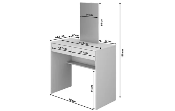 Leighton White dressing table - Image 2
