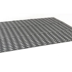 Outdoor Rattan Rug Carpet - Grey Cheveron 274X400CM