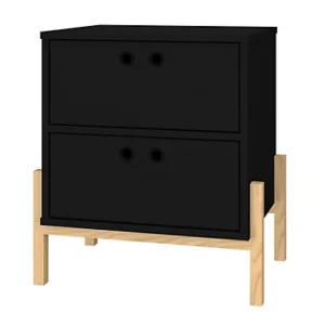 Phoenix Black Bedside Table