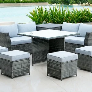 Tarina Rattan Corner Lounge Set - 8 seats