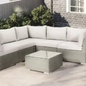 Skarnes Rattan 5 Seater Unique Grey  / White colours